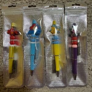 Little Mermaid Silicone Beaded Pens